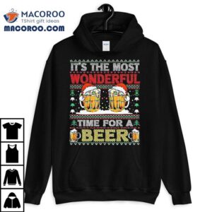 Its The Most Wonderful Time For A Beer Santa Merry Christmas Shirt 2 Its The Most Wonderful Time For A Beer Santa Merry Christmas Tshirt