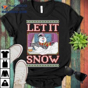 Let It Snow Frosty Ugly Holiday Christmas Tshirt
