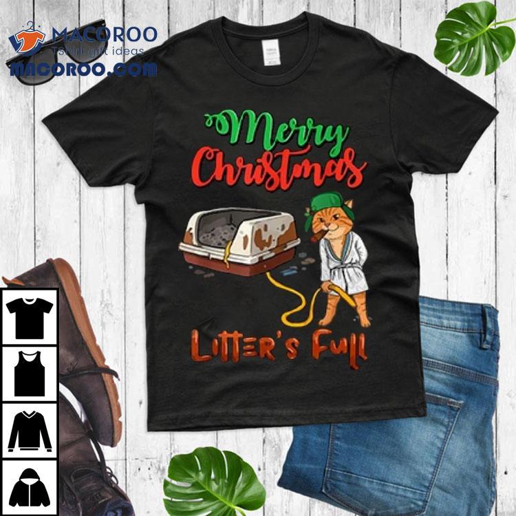 Merry Christmas Litter’s Full Funny Cat Lovers 2025 Shirt Merry Christmas Litter’s Full Funny Cat Lovers 2025 Shirt