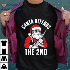 Merry Christmas Santa Defends The 2nd Amendment Shirt Usa Patriotic Shirt 2 Merry Christmas Santa Defends The Nd Amendmen Usa Patriotic Tshirt