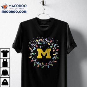 Michigan Wolverines Blu Ey Tis The Season To Go Blue Christmas Tshirt