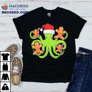 Octopus Christmas Gingerbread Tshirt