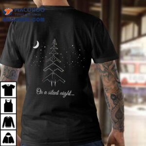 On A Silent Night Christmas Tree Tshirt