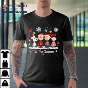 Peanuts Characters Tis The Season Christmas Tshirt