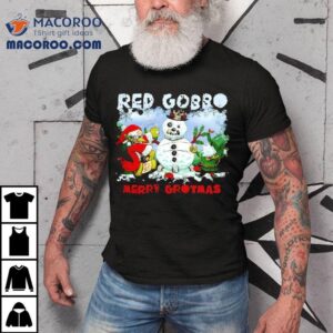 Red Gobbo Merry Grotmas Christmas Tshirt