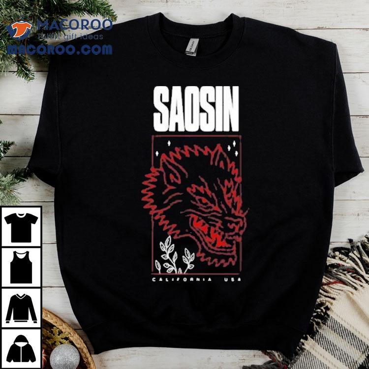 Saosin California, Usa Wolf Shirt Saosin California, Usa Wolf Shirt