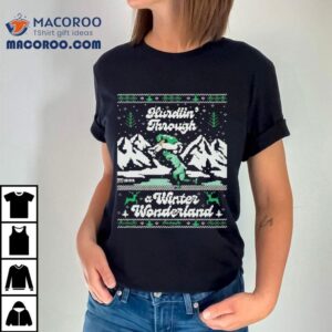 Saquon Barkley Philadelphia Eagles Hurdlin Through A Winter Wonderland Christmas Tshirt