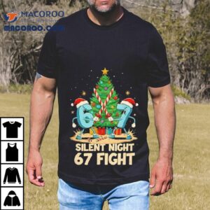 Silent Night Fight Funny Christmas Tshirt