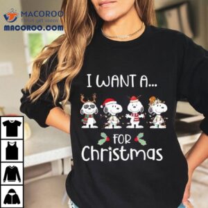 Snoopy I Want A For Christmas Shirt 2 Snoopy I Want A For Christmas Tshirt