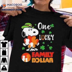 Snoopy One Lucky Family Dollar St Patrick's Day 2024 Shirt 2 Snoopy One Lucky Family Dollar St Patrick S Day Tshirt