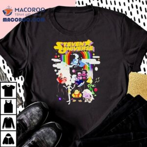 Steven Universe Crystal Gems Characters Rainbow Tshirt