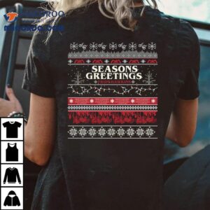 Stranger Things Seasons Greetings From Hawkins Christmas T-shirt 2 Stranger Things Seasons Greetings From Hawkins Christmas Tshirt