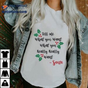 Tell Me What You Want What You Really Really Want Santa Christmas Tshirt