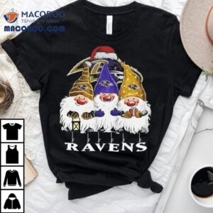 The Gnomes X Baltimore Ravens Merry Christmas 2025 Shirt 2 The Gnomes X Baltimore Ravens Merry Christmas Tshirt