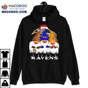 Three Gnomes Christmas Baltimore Ravens Tshirt