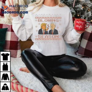 Trump And Bill Clinton Blowing Season Ugly Christmas Tshirt