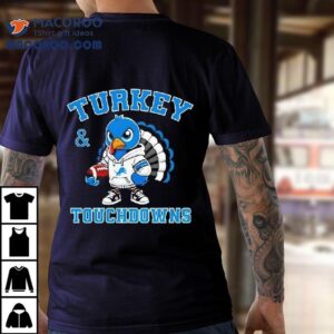 Turkey Touchdowns Detroit Lions Thanksgiving Tshirt
