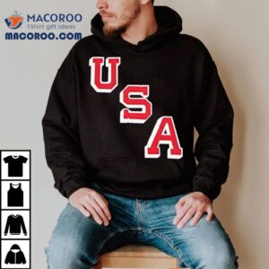 Usa Hockey Diagonal Graphic Tshirt