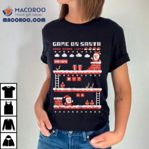 Video Game On Santa Bit Ugly Chritsmas Gamers Tshirt