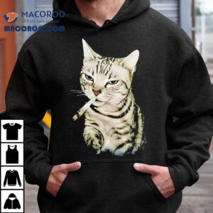 Vintage Smoking Cat Meme Tshirt