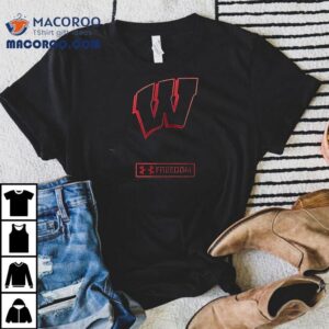 Wisconsin Badgers X Charlie Kirk United In Service Freedom Tshirt