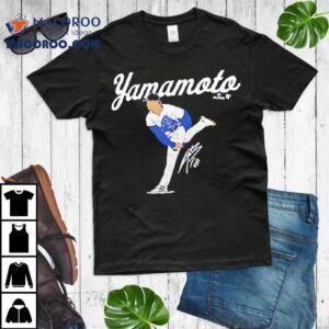 Yoshinobu Los Angeles Dodgers Defending Pitching Signature Tshirt