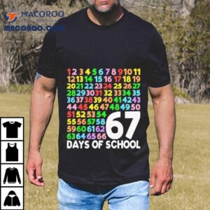 Days Of School Teacher Kids Boy Math Numbers Th Day Tshirt