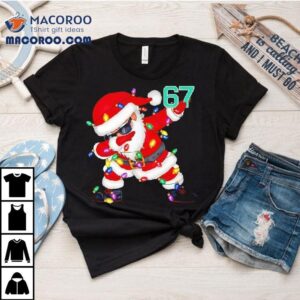 Six Seven Meme Brainrot Dabbing Santa Claus Costume Tshirt