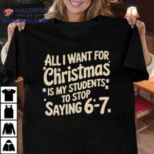 All I Want For Christmas Is My Students To Stop Saying Tshirt