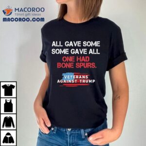 All One Had Bone Spurs Veterans Against Trump Tshirt