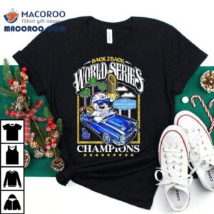 Back Back World Series Champions Dodgers Graphic Tshirt