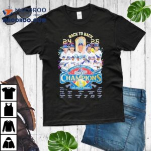 Back To Back World Series Champions Los Angeles Dodgers Tshirt