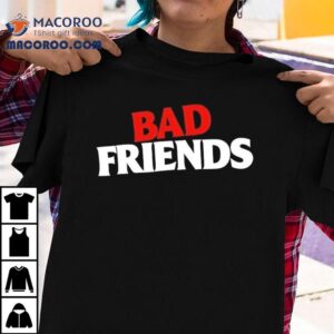 Bad Friends Red White Tshirt