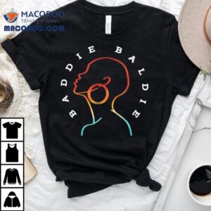Bald Woman Baddie Baldie Afro Tshirt