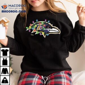 Baltimore Ravens Primary Logo Holiday Lights 2025 Shirt 3 Baltimore Ravens Primary Logo Holiday Lights Tshirt