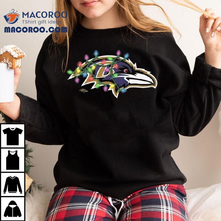 Baltimore Ravens Primary Logo Holiday Lights 2025 Shirt Baltimore Ravens Primary Logo Holiday Lights 2025 Shirt