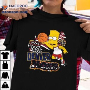 Bart Simpson Playing Basketball Denver Nuggets T-shirt 3 Bart Simpson Playing Basketball Denver Nuggets Tshirt