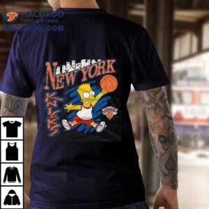Bart Simpson Playing Basketball New York Knicks Tshirt