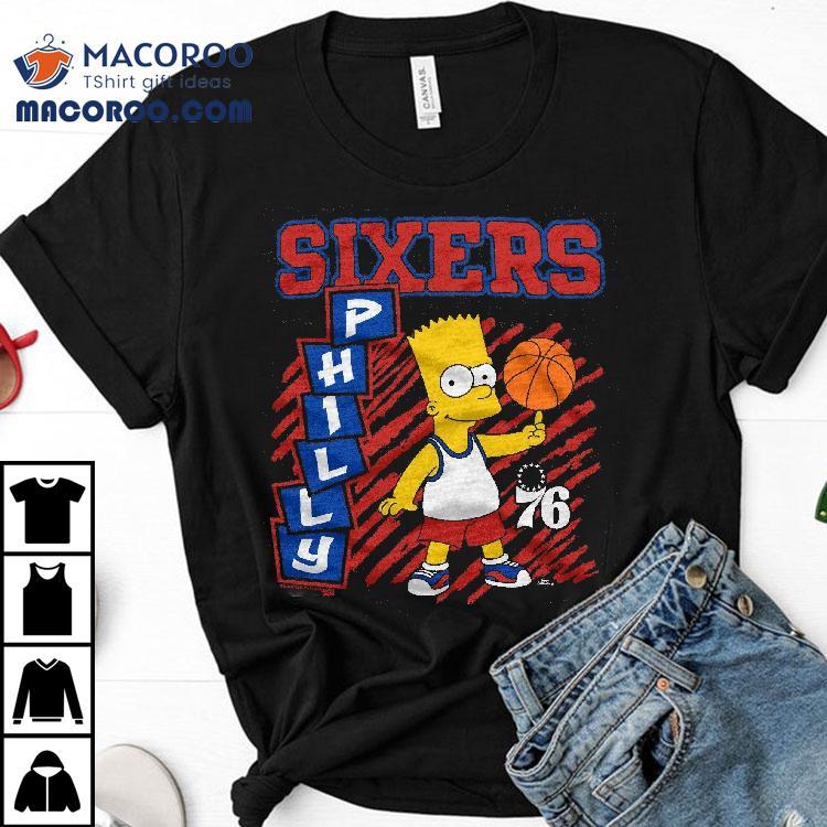 Bart Simpson Playing Basketball Philadelphia 76ers T-shirt Bart Simpson Playing Basketball Philadelphia 76ers T-shirt