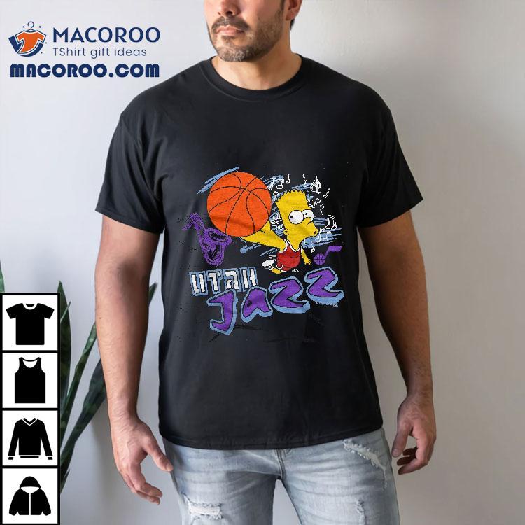 Bart Simpson Playing Basketball Utah Jazz T-shirt Bart Simpson Playing Basketball Utah Jazz T-shirt
