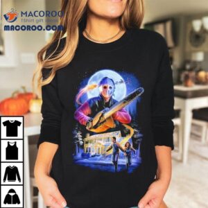 Bend Over And I Ll Show Ya Christmas Chainsaw Tshirt