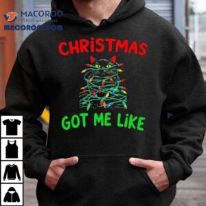 Christmas Got Me Like Cat Lights Tshirt