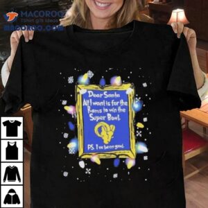 Dear Santa Los Angeles Rams Christmas Lights Tshirt