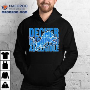 Detroit Lions Decker Reported As Eligible Logo Tshirt