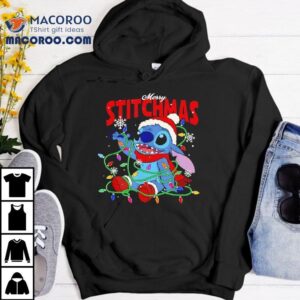 Disney Lilo Stitch Merry Stitchmas Messy Christmas Lights Shirt 3 Disney Lilo Stitch Merry Stitchmas Messy Christmas Lights Tshirt