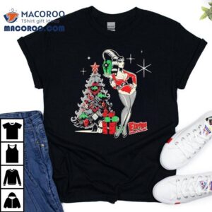 Elvira Retro Xmas Tree Christmas Tshirt