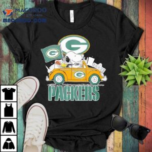 Green Bay Packers X Snoopy And Woodstock Drive Car Tshirt
