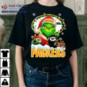 Grinch And Green Bay Packers Christmas Theme Helme Tshirt