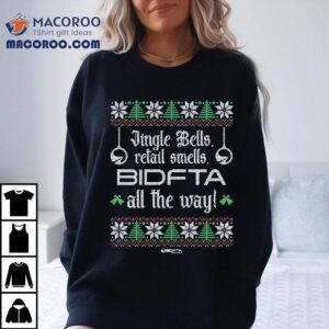 Jingle Bells Retail Smells BIDFTA All The Way Christmas T-shirt 3 Jingle Bells Retail Smells Bidfta All The Way Christmas Tshirt