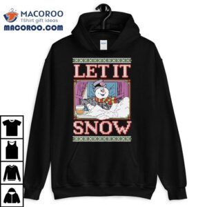 Let It Snow Frosty Ugly Holiday Christmas Tshirt